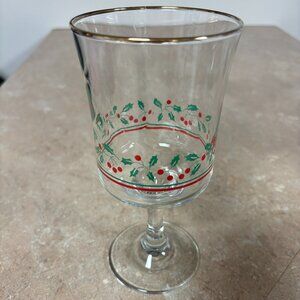 Arby "Holly Berry" Water/Wine Glasses - Vintage 1986